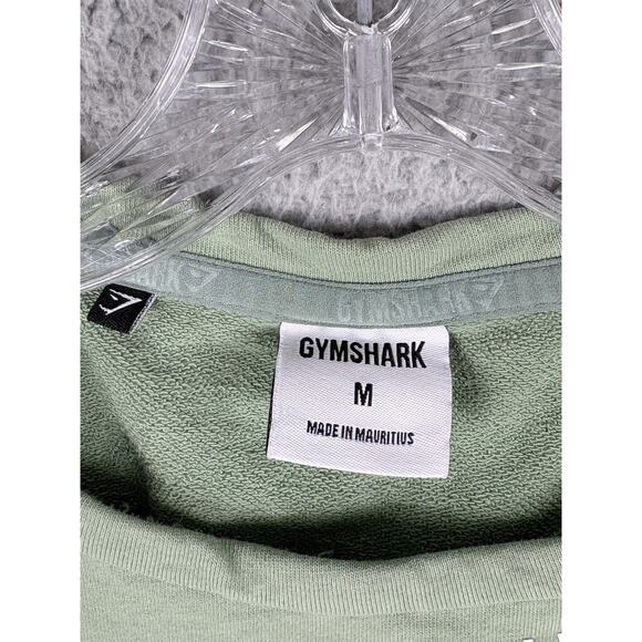 Gymshark Crop Top Women’s Medium Sage Custom Activewear Gym Yoga Running Dance - Picture 2 of 7